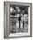 Man Drinking from Public Water Pump Fountain on Street, Frankfort-On-The-Main, Germany-Alfred Eisenstaedt-Framed Photographic Print