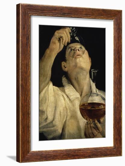 Man Drinking-Annibale Carracci-Framed Giclee Print