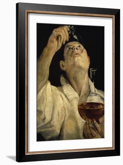 Man Drinking-Annibale Carracci-Framed Giclee Print