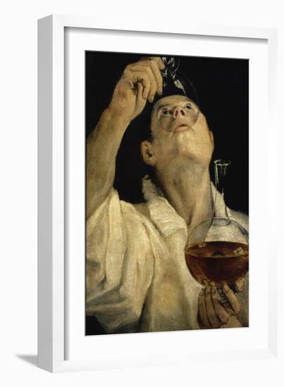 Man Drinking-Annibale Carracci-Framed Giclee Print