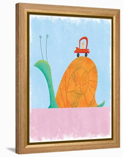 Man driving as slow as a snail-Harry Briggs-Framed Premier Image Canvas