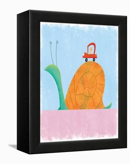 Man driving as slow as a snail-Harry Briggs-Framed Premier Image Canvas