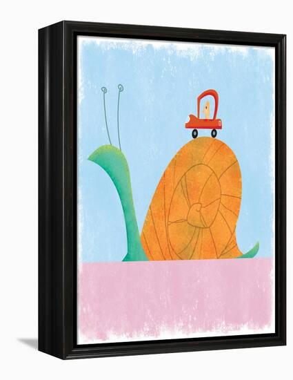 Man driving as slow as a snail-Harry Briggs-Framed Premier Image Canvas