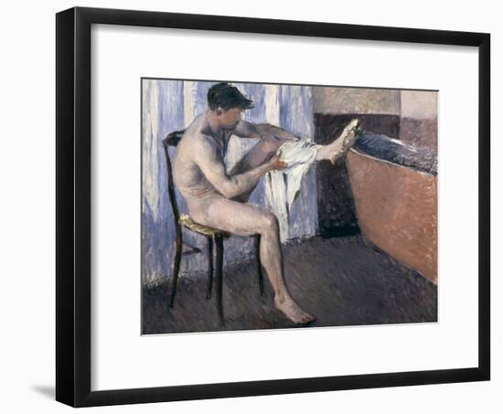 Man Drying His Leg-Gustave Caillebotte-Framed Giclee Print