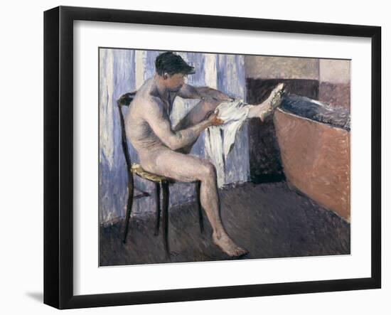 Man Drying His Leg-Gustave Caillebotte-Framed Giclee Print