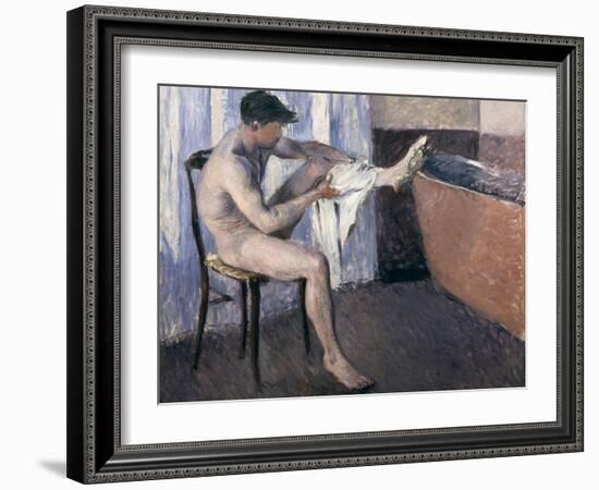 Man Drying His Leg-Gustave Caillebotte-Framed Giclee Print