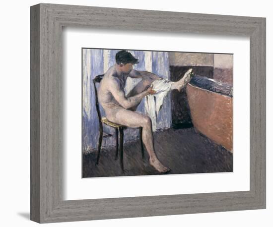 Man Drying His Leg-Gustave Caillebotte-Framed Giclee Print