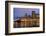 Man Fishing from Pier at Dawn in San Francisco, California, Usa-Chuck Haney-Framed Photographic Print