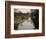 Man Fishing from the Towpath, Worcester and Birmingham Canal, Hanbury, Midlands-David Hughes-Framed Photographic Print