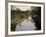 Man Fishing from the Towpath, Worcester and Birmingham Canal, Hanbury, Midlands-David Hughes-Framed Photographic Print