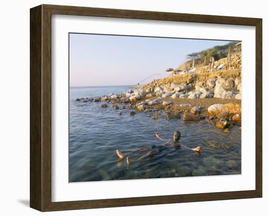 Man Floating in Dead Sea, Jordan, Middle East-Alison Wright-Framed Photographic Print