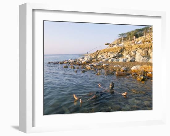 Man Floating in Dead Sea, Jordan, Middle East-Alison Wright-Framed Photographic Print