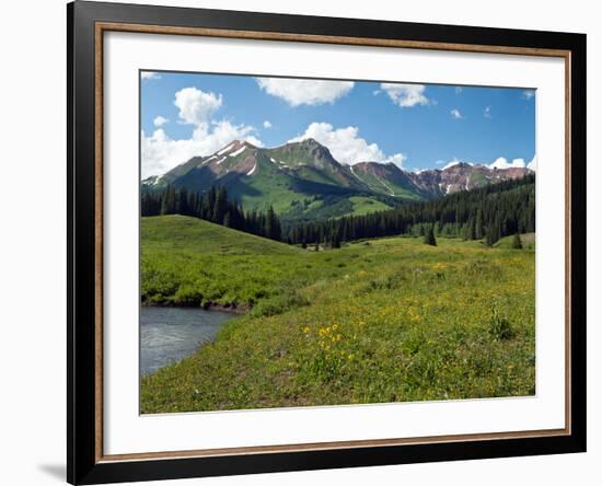 Man Fly-Fishing in Slate River, Crested Butte, Gunnison County, Colorado, USA--Framed Photographic Print