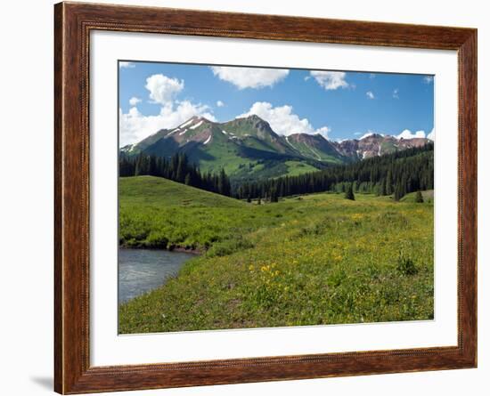 Man Fly-Fishing in Slate River, Crested Butte, Gunnison County, Colorado, USA--Framed Photographic Print