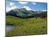 Man Fly-Fishing in Slate River, Crested Butte, Gunnison County, Colorado, USA-null-Mounted Photographic Print