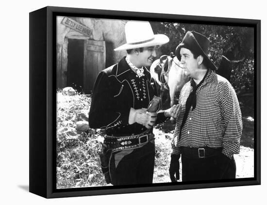 Man From Music Mountain, Gene Autry, Smiley Burnette, 1938-null-Framed Stretched Canvas