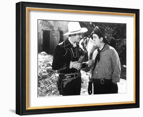 Man From Music Mountain, Gene Autry, Smiley Burnette, 1938-null-Framed Photo