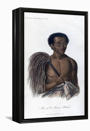 Man from the Samoan Islands, 1848-null-Framed Premier Image Canvas