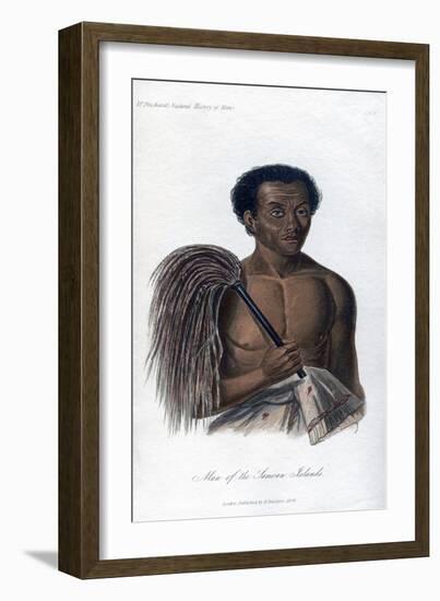 Man from the Samoan Islands, 1848-null-Framed Giclee Print