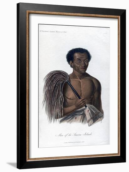 Man from the Samoan Islands, 1848-null-Framed Giclee Print