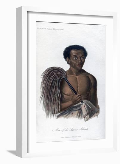 Man from the Samoan Islands, 1848-null-Framed Giclee Print