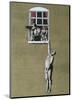 Man Hanging out of Window-Banksy-Mounted Giclee Print