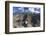 Man hiking in Tiger Leaping Gorge, UNESCO World Heritage Site, with Jade Dragon Snow Mountain (Yulo-Ian Trower-Framed Photographic Print