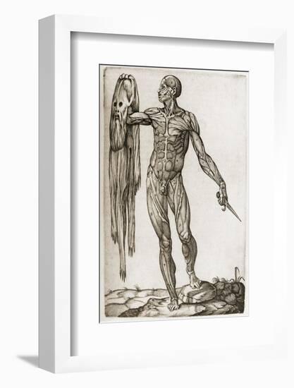 Man Holding a Dagger And His Skin-Mehau Kulyk-Framed Photographic Print