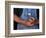 Man Holding Small American Flag-Bob Rowan-Framed Photographic Print