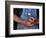 Man Holding Small American Flag-Bob Rowan-Framed Photographic Print