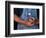 Man Holding Small American Flag-Bob Rowan-Framed Photographic Print