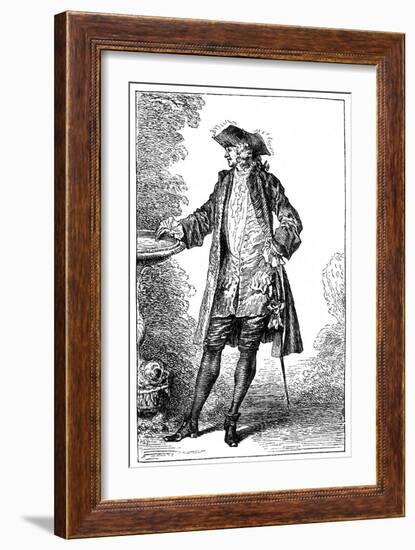 Man in 18th-Century French Costume-Jean-Antoine Watteau-Framed Giclee Print