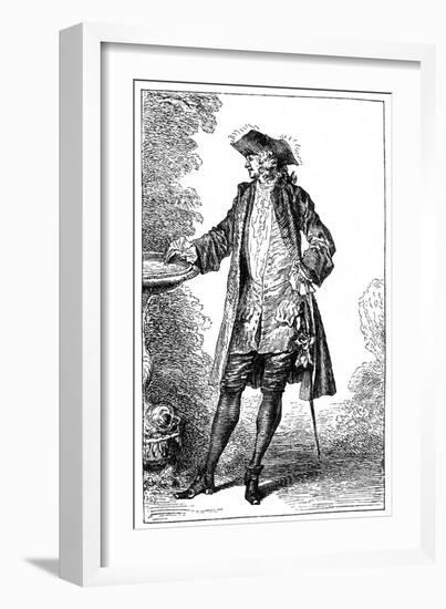 Man in 18th-Century French Costume-Jean-Antoine Watteau-Framed Giclee Print