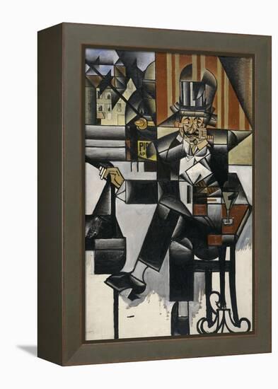 Man in a Café, 1912 (Oil on Canvas)-Juan Gris-Framed Premier Image Canvas