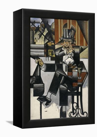 Man in a Café, 1912 (Oil on Canvas)-Juan Gris-Framed Premier Image Canvas