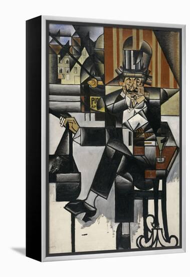 Man in a Café, 1912 (Oil on Canvas)-Juan Gris-Framed Premier Image Canvas