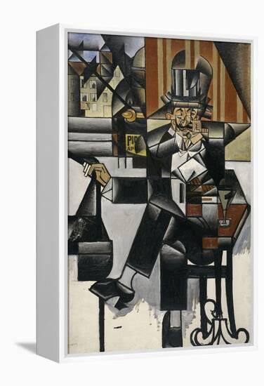 Man in a Café, 1912 (Oil on Canvas)-Juan Gris-Framed Premier Image Canvas