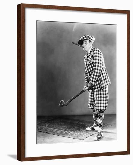 Man in a Checkered Golf Outfit-null-Framed Photo