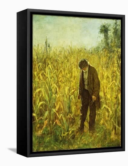 Man in a Cornfield-Eastman Johnson-Framed Premier Image Canvas