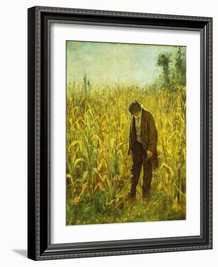 Man in a Cornfield-Eastman Johnson-Framed Giclee Print