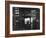 Man in a Raincoat Studies the Westminster City Guide Map at Night in Piccadilly Circus-null-Framed Photographic Print