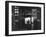 Man in a Raincoat Studies the Westminster City Guide Map at Night in Piccadilly Circus-null-Framed Photographic Print