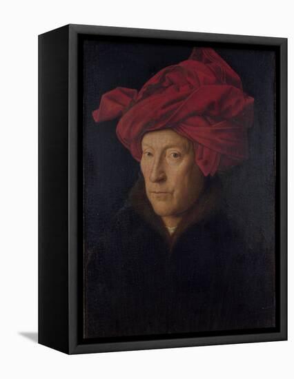 Man in a Red Turban (Formerly Self-Portrait)-Jan van Eyck-Framed Premier Image Canvas