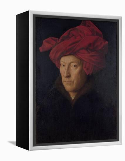 Man in a Red Turban (Formerly Self-Portrait)-Jan van Eyck-Framed Premier Image Canvas