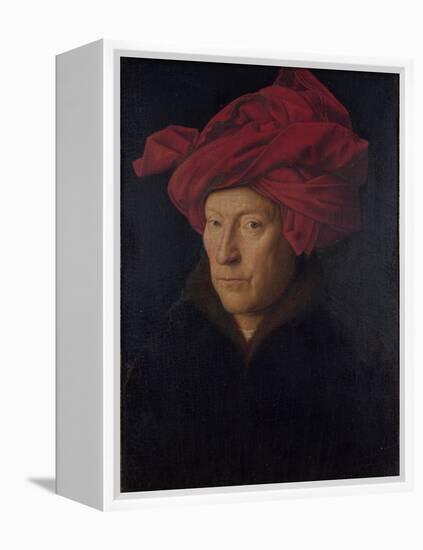 Man in a Red Turban (Formerly Self-Portrait)-Jan van Eyck-Framed Premier Image Canvas