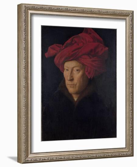 Man in a Red Turban (Formerly Self-Portrait)-Jan van Eyck-Framed Giclee Print
