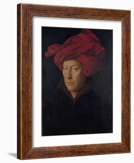 Man in a Red Turban (Formerly Self-Portrait)-Jan van Eyck-Framed Giclee Print