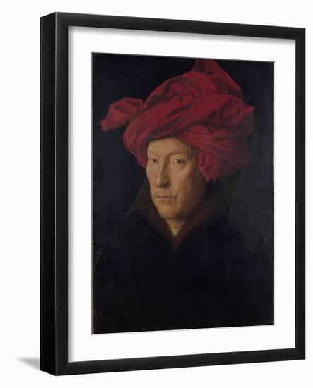 Man in a Red Turban (Formerly Self-Portrait)-Jan van Eyck-Framed Giclee Print