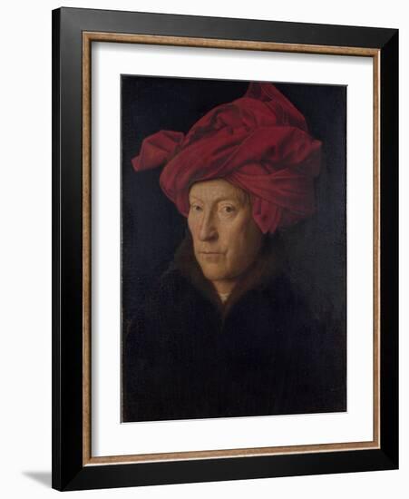 Man in a Red Turban (Formerly Self-Portrait)-Jan van Eyck-Framed Giclee Print