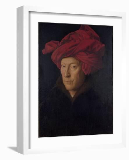 Man in a Red Turban (Formerly Self-Portrait)-Jan van Eyck-Framed Giclee Print